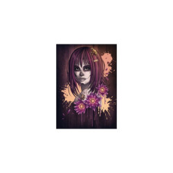 Poster affiche abstraite tête de mort Santa Muerte - sans cadre
