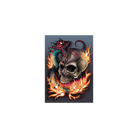 Poster affiche abstraite tête de mort Santa Muerte - sans cadre
