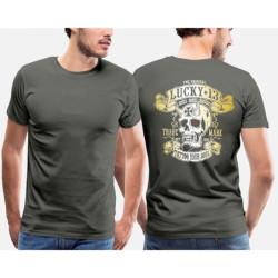 Tshirt tête de mort Lucky 13 à manches courtes vert