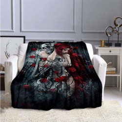 Plaid tête de mort Santa Muerte - 9 modèles au choix !