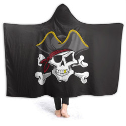Couverture à capuche tête de mort Pirates - 4 modèles au choix !