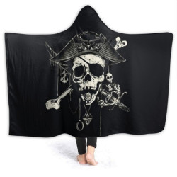 Couverture à capuche tête de mort Pirates - 4 modèles au choix !