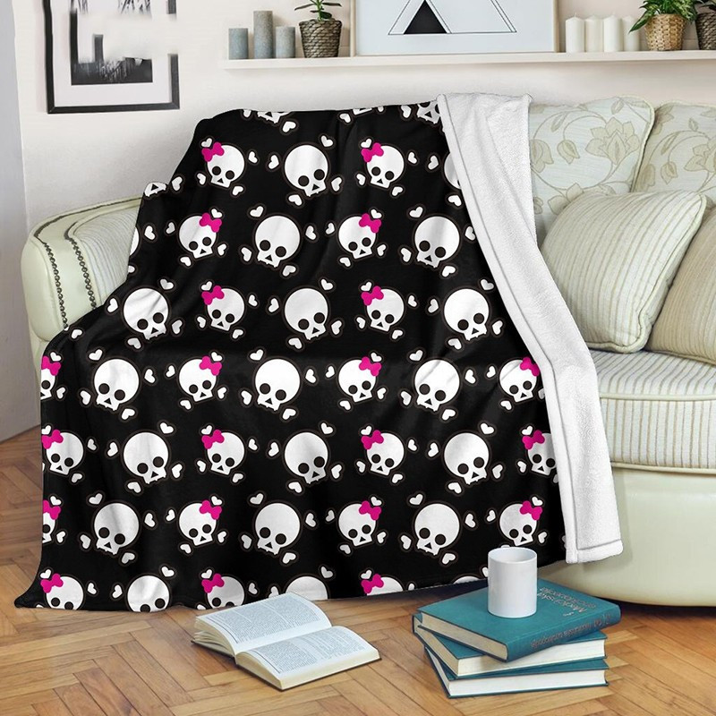 Plaid tête de mort kawai : magnifique et mignon !