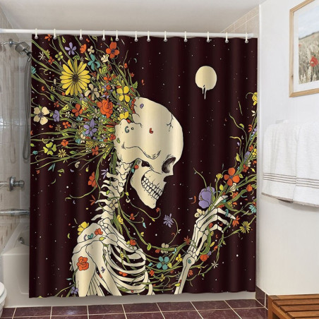Rideaux de douche tête de mort - 15 modèles - Tailles multiples !