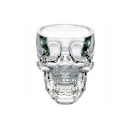 Verre tête de mort transparents pour whisky, vin, bière, vodka, etc...