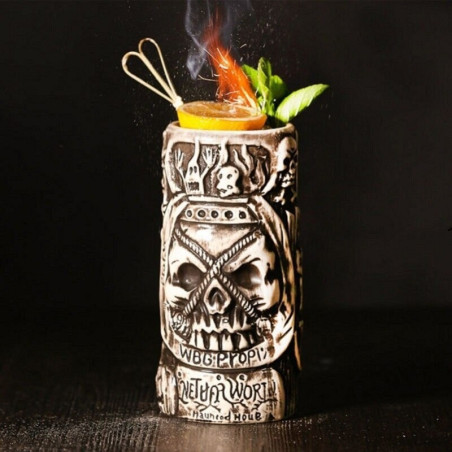 Tasse Tiki pour Cocktail Tête de mort en céramique: 4 modèles au choix