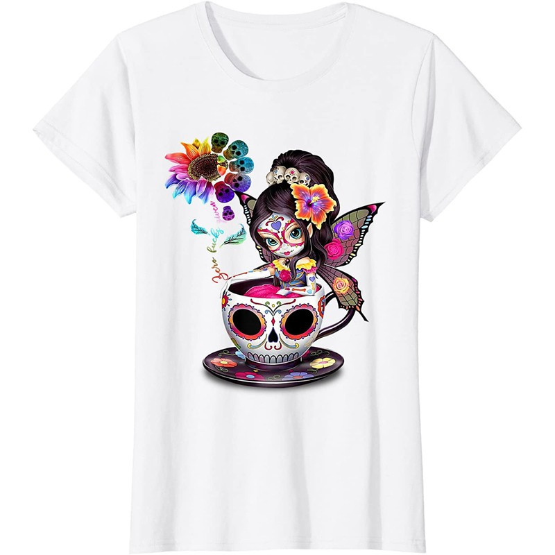 T-Shirt Féé Tête de mort Santa Muerte