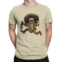 Magnifique T-Shirt Tête de mort Cowboy Mexicain Santa Muerte