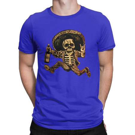 Magnifique T-Shirt Tête de mort Cowboy Mexicain Santa Muerte