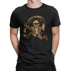 Magnifique T-Shirt Tête de mort Cowboy Mexicain Santa Muerte