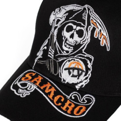 Logo Casquette tête de mort SAMCRO