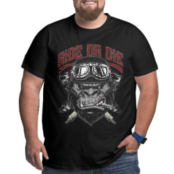 T-Shirt Biker Motard Ride Or Die - Grande taille 4XL 5XL 6XL