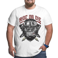 T-Shirt Biker Motard Ride Or Die - Grande taille 4XL 5XL 6XL