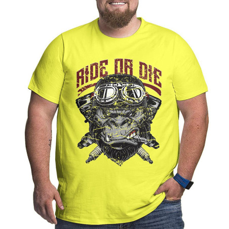 T-Shirt Biker Motard Ride Or Die - Grande taille 4XL 5XL 6XL