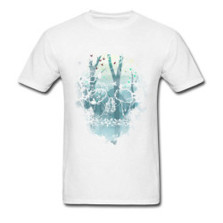 T-shirt motif Tête de mort 3D Gothique et corbeaux