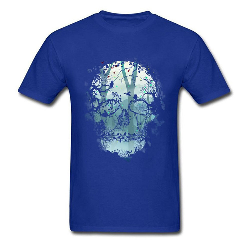 T-shirt motif Tête de mort 3D Gothique et corbeaux