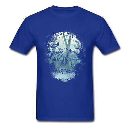 T-shirt motif Tête de mort 3D Gothique et corbeaux