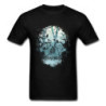 T-shirt motif Tête de mort 3D Gothique et corbeaux