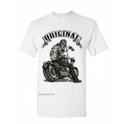 T-shirt Tête de mort Biker - Les VRAIS Motards - ORIGINAL Biker !