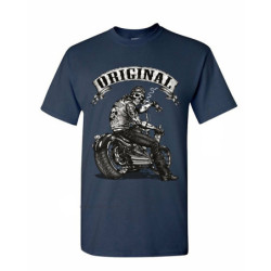 T-shirt Tête de mort Biker - Les VRAIS Motards - ORIGINAL Biker !