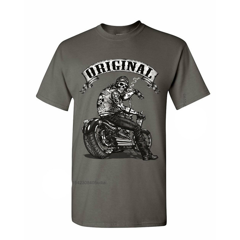 T-shirt Tête de mort Biker - Les VRAIS Motards - ORIGINAL Biker !