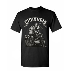 T-shirt Tête de mort Biker - Les VRAIS Motards - ORIGINAL Biker !