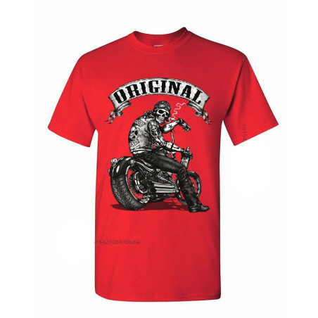 T-shirt Tête de mort Biker - Les VRAIS Motards - ORIGINAL Biker !