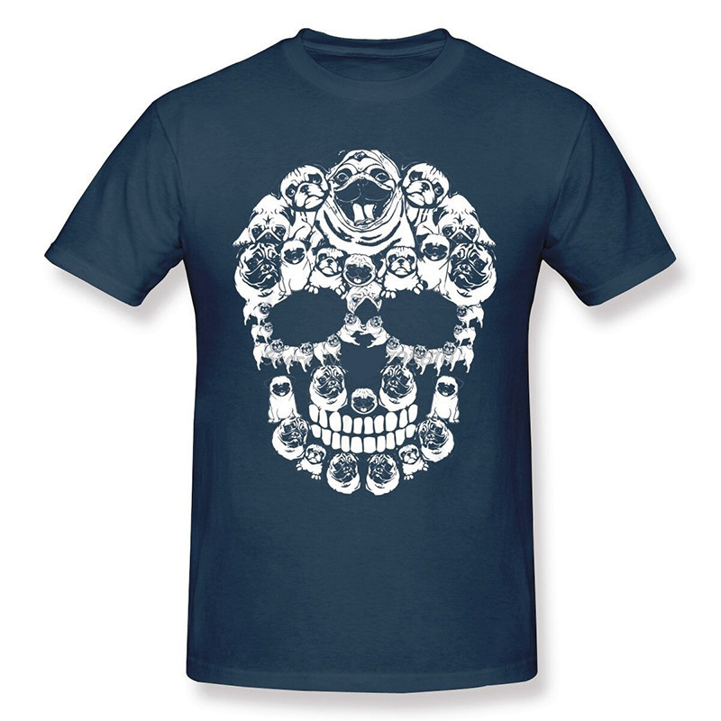 T-shirt Tête de mort chiens Bouledogue Français 