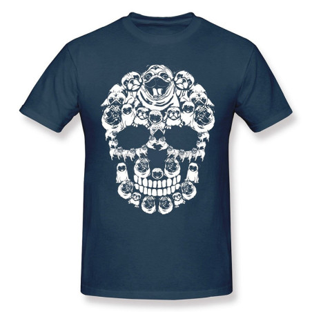 T-shirt Tête de mort chiens Bouledogue Français