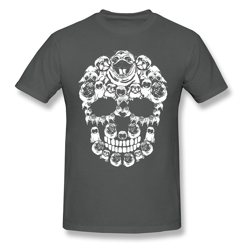 T-shirt Tête de mort chiens Bouledogue Français