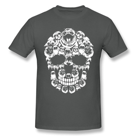 T-shirt Tête de mort chiens Bouledogue Français