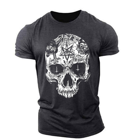 T-shirt Tête de mort Crâne Gothique Satanique