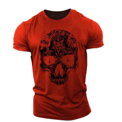 T-shirt Tête de mort Crâne Gothique regard Satanique menacant !