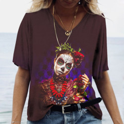 T-shirt Tête de mort Santa Murte pour femmes - Nombreux modèles !