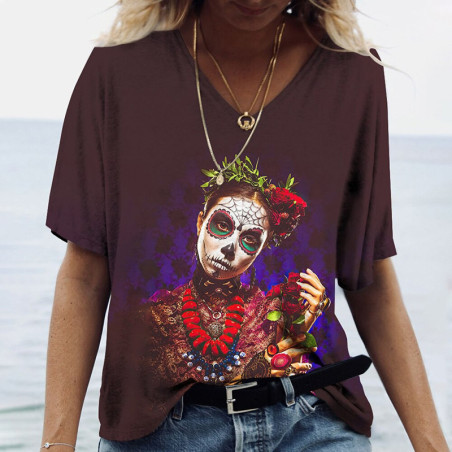 T-shirt Tête de mort Santa Murte pour femmes - Nombreux modèles !