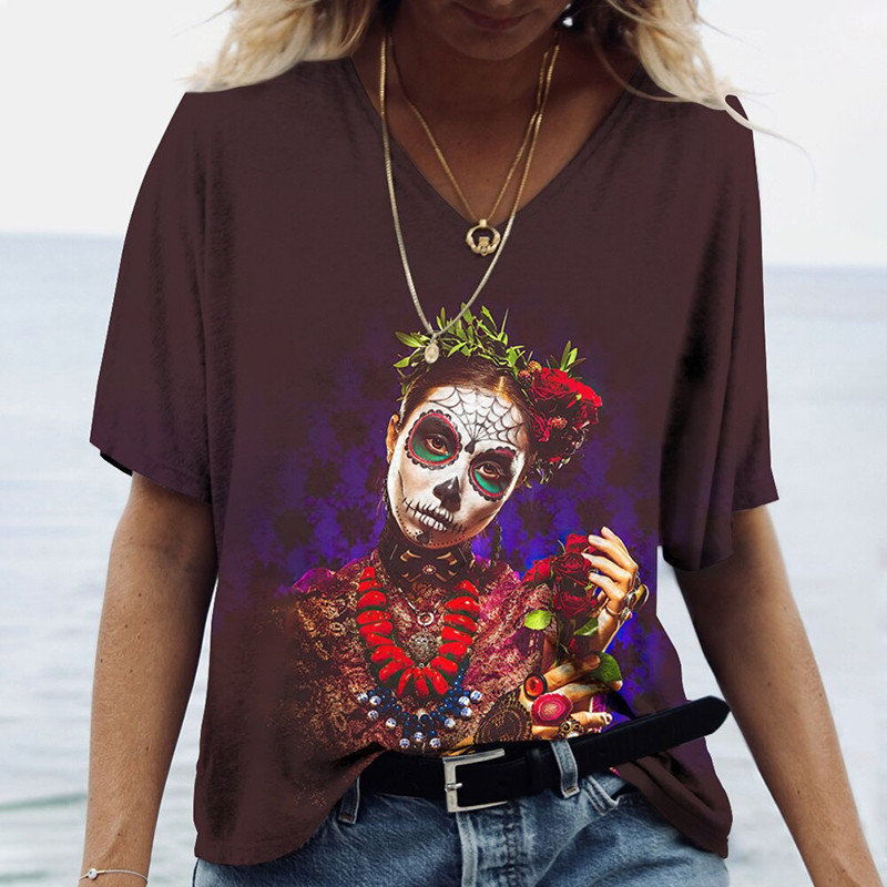 T-shirt Tête de mort Santa Murte pour femmes - Nombreux modèles !