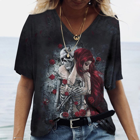 T-shirt Tête de mort Santa Murte pour femmes - Nombreux modèles !