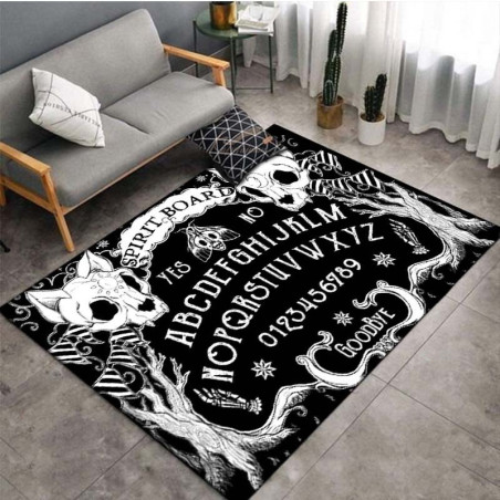 Tapis tête de mort Gotique Ouija satiné - 3 modèles au choix !