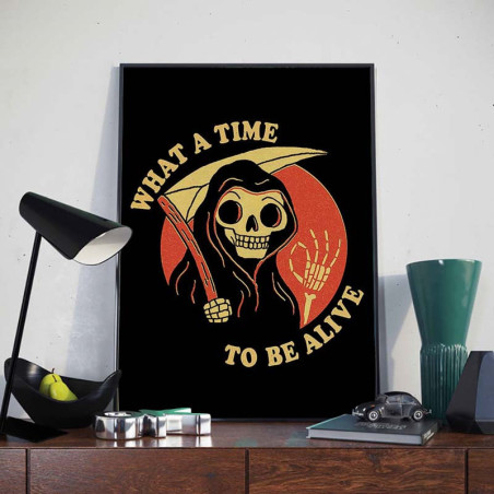 Poster tête de mort crâne et Squelettes super cool - sans cadre