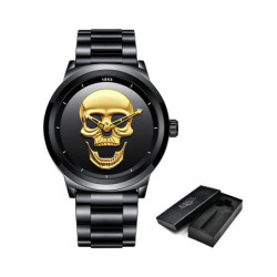 Magnifique Montre Tête de mort Crâne de Pirates