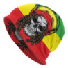 Bonnet tête de mort avec motif crâne Réggae au couleurs Rasta vue côté droit