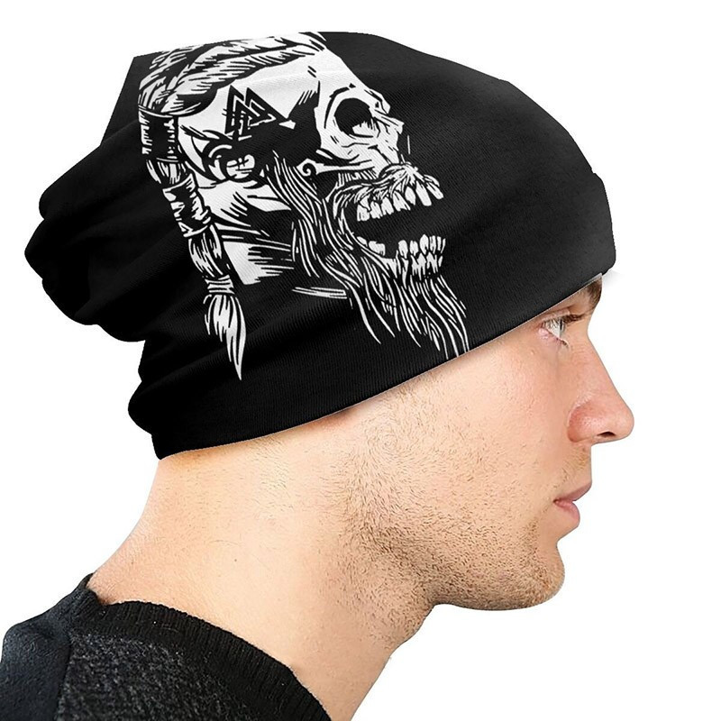 Bonnet tête de mort chef Viking