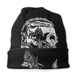 Bonnet tête de mort chef Viking vue avec rebords