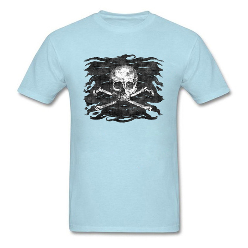 T-shirt Tête de mort Vieux crâne et ossements Pirate Hackers
