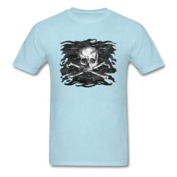 T-shirt Tête de mort Vieux crâne et ossements Pirate Hackers