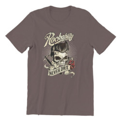 T-shirt Tête de mort Rockabilly never dies