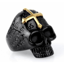 Bague crâne et croix de Jérusalem