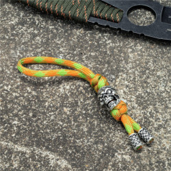 Porte-clé unique tête de mort viking : 11 couleurs de cordon