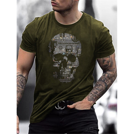 T-shirt tête de mort hacker