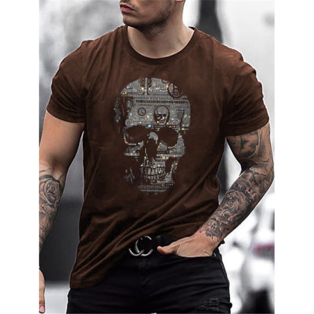 T-shirt tête de mort hacker